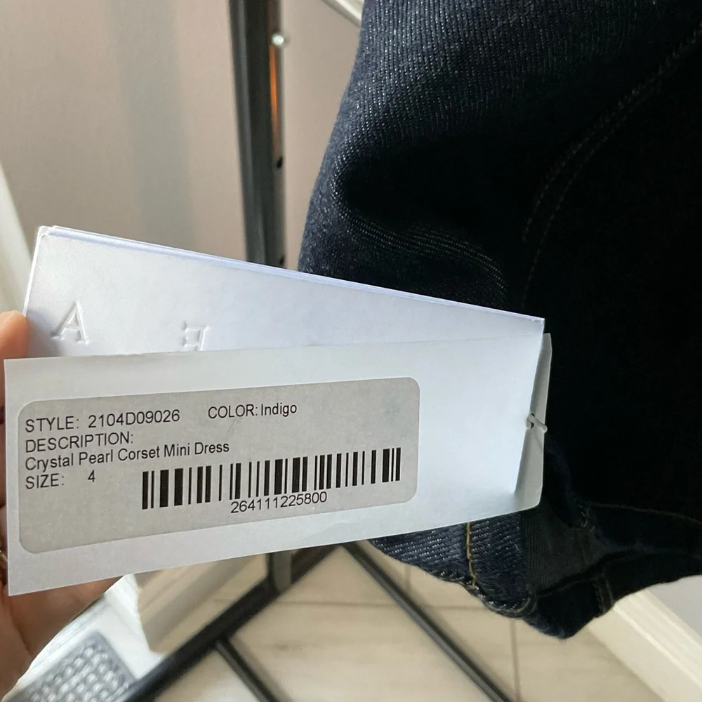 Area Crystal Pearl Corset Mini Dress - Picture 4 of 4